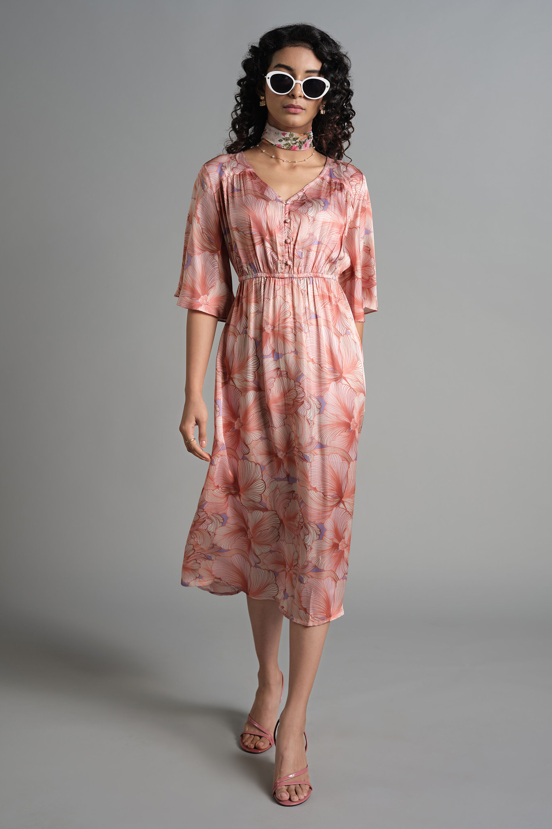 Flower Spritz Dress, Pink, image 3